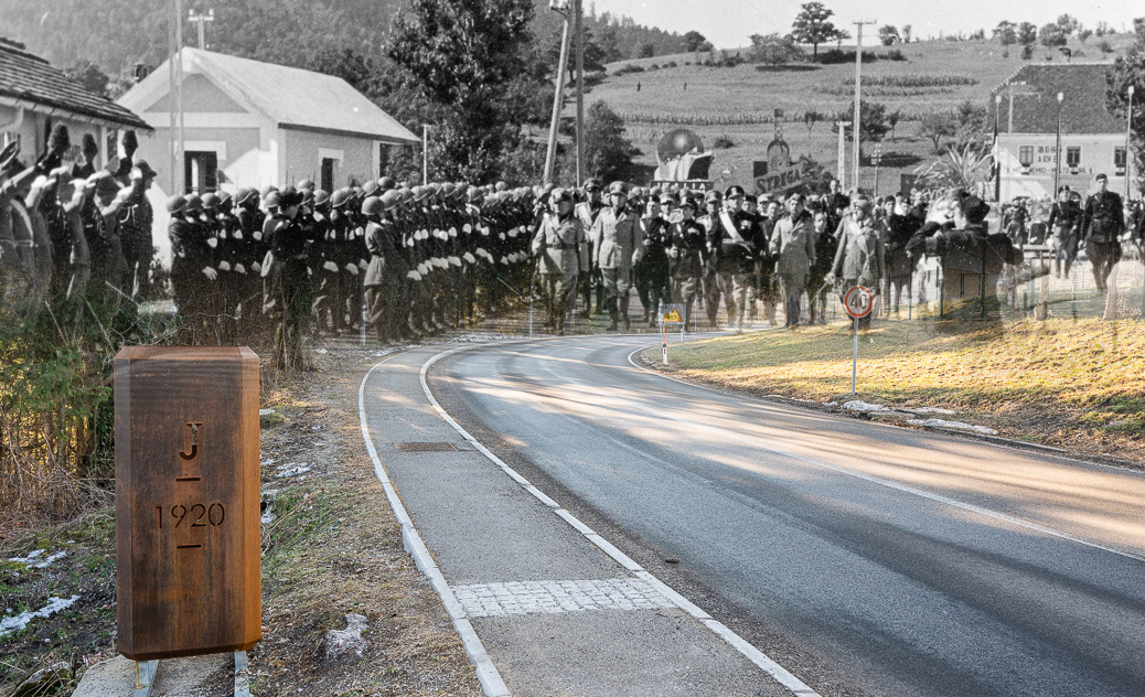 Mejni prehod Planina je pred drugo svetovno vojno prečkalo preko 200.000 oseb, med drugim tudi italijanski fašistični diktator Mussolini. Vir: MNSZS